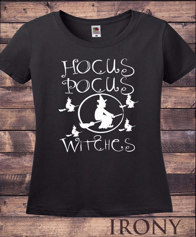 Irony T-shirt Womens Black T Shirt Halloween Horror Scary Spooky Hocus Pocus Witches HAL1