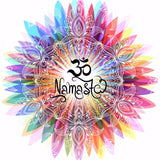 Irony T-shirt Womens T-Shirt Namaste OM flowers colour explosion Yoga meditation Zen print TS731