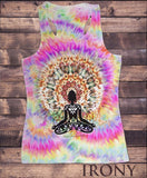 Irony T-shirt Womens Vest Top, Butterfly Yoga Top Buddha Chakra Meditation India Hobo SUB598