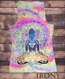 Irony T-shirt Womens Vest Top, Flower Yoga Top Buddha Chakra Meditation Hobo Boho SUB595