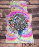 Irony T-shirt Womens Vest Top Yin Yang Find Balance Splatter Lotus Sublimation Print SUB592