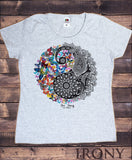 Irony T-shirt Womens Yin & Yang T-Shirt Meditation Yoga Chinese Symbol Psychedelic Art TSX15