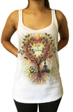 Irony Tank Top Jersey Tank 'Love & Peace' Buddha Yoga Meditation Om India zen OM Tree Heart JTK1071