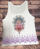 Irony Tank Top S Jersey Tank Top Aztec Flower Lotus Om Meditation Sketch effect Print JTK1385