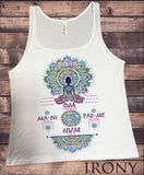 Irony Tank Top S / White Jersey Tank Om Pure body mani jewel-Wisdom & unity Print JTK943